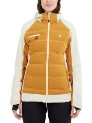 Damska kurtka narciarska Fundango Medina Padded. Białe kurtki sportowe damskie FUNDANGO, na zimę, m, bez wzorów, z materiału, bez ramiączek, bez kaptura, narciarskie. Za 399.00 zł.