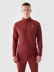 4F Bluza treningowa szybkoschnąca męska - czerwona 3XL. Czerwone bluzy sportowe męskie 4F, m, bez wzorów, z dzianiny, bez kaptura, na fitness i siłownię. W wyprzedaży za 79.99 zł.