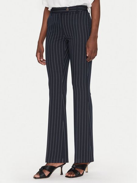 Fracomina Spodnie materiałowe FR25SVA004W761D4 Granatowy Slim Fit. Niebieskie spodnie materiałowe damskie Fracomina, bez wzorów, z materiału. Za 269.99 zł.