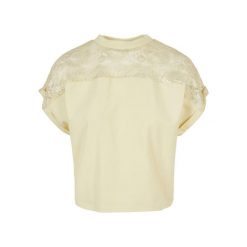 Damska koszulka z koronki Urban Classics Oversized GT. Żółte koszulki sportowe damskie Urban Classics, bez wzorów, z koronki, bez ramiączek. Za 183.50 zł.