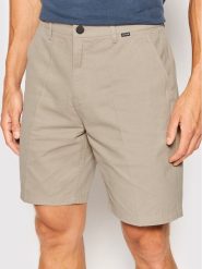Hurley Szorty materiałowe Pleasure Point MWS0007090 Beżowy Regular Fit. Brązowe szorty męskie Hurley, bez wzorów, z bawełny. Za 259.99 zł.