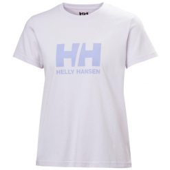 Koszulka damska Helly Hansen Logo 3.0. Fioletowe koszulki sportowe damskie Helly Hansen, bez wzorów, bez ramiączek. Za 233.50 zł.