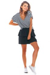 Czarna Rozkloszowana Mini Spódnica z Falbanką. Czarne spódnice damskie Infinite You, l, bez wzorów, z bawełny, mini, rozkloszowane. Za 154.90 zł.