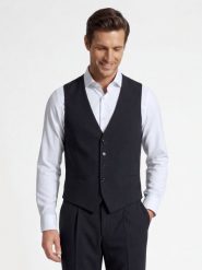 Finshley & Harding London modułowa kamizelka garniturowa - Wesdon Mężczyźni Slim Fit Sztuczne włókno niebieski, 44. Niebieskie garnitury męskie Finshley & Harding London, m, bez wzorów, z włókna. Za 349.95 zł.