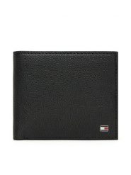 Tommy Hilfiger Portfel Th Flag Cc And Coin AM0AM13519 Czarny. Czarne portfele męskie Tommy Hilfiger, bez wzorów, ze skóry. Za 249.99 zł.