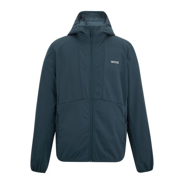 Męska Kurtka Soft Shell Tredmoor. Niebieskie kurtki męskie Regatta, m, bez wzorów, z materiału, z kapturem, trekkingowe. Za 237.99 zł.