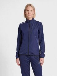 Damska bluza dresowa Hummel. Niebieskie bluzy damskie Hummel, s, bez wzorów, z dresówki, eleganckie, bez ramiączek, bez kaptura. Za 144.24 zł.