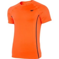 Koszulka treningowa męska TSMF273 - pomarańcz. T-shirty męskie 4F, m, bez wzorów, z dzianiny, bez kołnierzyka, bez ramiączek. W wyprzedaży za 39.99 zł.
