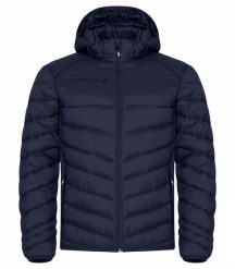 Clique Kurtka Idaho — lekka i ciepła z recyklowanego poliamidu – Dark Navy. Niebieskie kurtki męskie CLIQUE, m, bez wzorów, z materiału, bez kaptura. Za 317.11 zł.