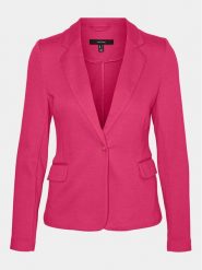 Vero Moda Marynarka Julia 10154123 Różowy Regular Fit. Czerwone marynarki i żakiety damskie Vero Moda, bez wzorów, z wiskozy, bez kołnierzyka, bez ramiączek. Za 169.99 zł.