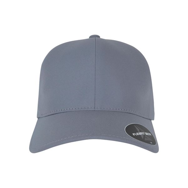 Czapka bejsbolówka Flexfit Delta. Szare czapki damskie FLEXFIT, bez wzorów, z elastanu, eleganckie. Za 105.55 zł.