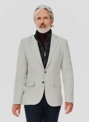 PAKO LORENTE – Szara marynarka męska z odpinaną podpinką. Szare garnitury męskie Pako Lorente, m, bez wzorów, z elastanu, casualowe. Za 1,499.99 zł.