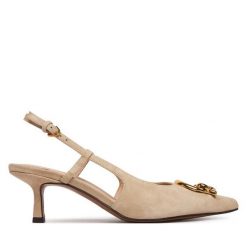 Czółenka Coccinelle. Brązowe czółenka damskie Coccinelle, bez wzorów, bez obcasa, bez zapięcia. Za 899.99 zł.