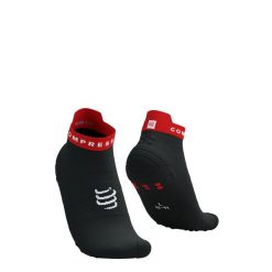 Skarpetki biegowe Compressport ProRacing Socks V4 Run Low black/core red. Czarne skarpetki damskie Compressport, bez wzorów. Za 79.99 zł.