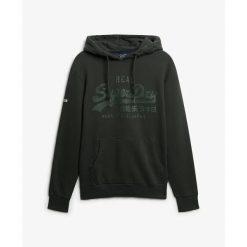 Bluza z kapturem Superdry Vintage Logo Tonal. Zielone bluzy męskie Superdry, m, bez wzorów, vintage, bez ramiączek, z kapturem. Za 376.20 zł.