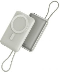 PowerBank Bazic Fusion Mag 10000mAh MagSafe kabel USB-C szary. Szare powerbanki Energea. Za 170.72 zł.