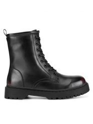 Jenny Fairy Trzewiki HY12659-1 Bordowy. Czerwone botki damskie Jenny Fairy, bez wzorów, z materiału, bez obcasa, na płaskiej podeszwie, bez zapięcia. Za 129.99 zł.