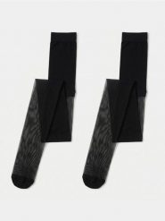 Rajstopy 20 DEN 2 pack - czarny. Czarne rajstopy i pończochy Sinsay, bez wzorów. Za 19.99 zł.