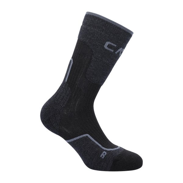 Skarpety trekkingowe CMP WOOL MID. Czarne skarpetki damskie CMP, bez wzorów, z elastanu. Za 55.99 zł.