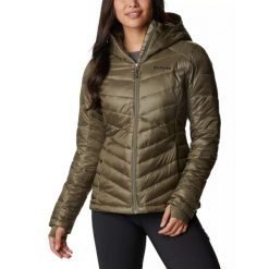 Kurtka zimowa damska Columbia Joy Peak z kapturem. Czerwone kurtki sportowe damskie Columbia, na zimę, m, bez wzorów, bez ramiączek, z kapturem, trekkingowe. Za 749.00 zł.