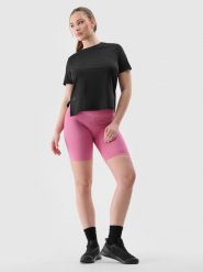4F Legginsy kolarki treningowe z materiału z recyklingu damskie - różowe XS. Czerwone legginsy damskie 4F, l, bez wzorów, z dzianiny, z podwyższonym stanem, do biegania. W wyprzedaży za 59.99 zł.