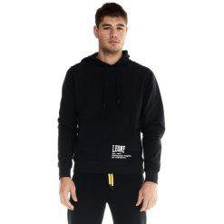Męska bluza oversize Leone z kapturem Active. Czarne bluzy męskie LEONE 1947 APPAREL, l, bez wzorów, z tkaniny, sportowe, bez ramiączek, z kapturem. W wyprzedaży za 167.70 zł.