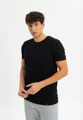 T-shirt ze strukturą TM-DARK. T-shirty męskie Volcano, l, bez wzorów, z bawełny, bez kołnierzyka, bez ramiączek. Za 69.99 zł.