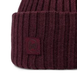 Czapka Buff Erviny z wełny merino. Czerwone czapki damskie Buff, bez wzorów, z wełny. Za 207.99 zł.
