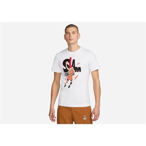 Koszulka sportowa męska Nike Air Jordan Game 5. Białe koszulki sportowe męskie Nike, l, bez wzorów, bez ramiączek, na fitness i siłownię. Za 159.00 zł.