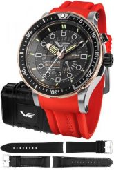 Zegarek Vostok Europe Zegarek męski Vostok Europe PX84-511E769SR czerwony. Czerwone zegarki męskie Vostok Europe, bez wzorów. Za 3,630.00 zł.