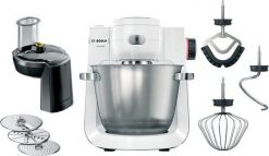 Robot kuchenny Bosch MUMS6EW13D food processor (white/stainless steel, 1,600 watts, Series 6). Białe roboty kuchenne Bosch. Za 1,754.71 zł.