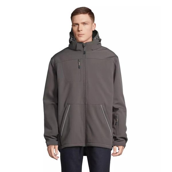Parka softshell Sol's Rock. Szare parki męskie SOL'S, na zimę, s, bez wzorów, z elastanu, rockowe, bez kołnierzyka, bez kaptura. Za 416.50 zł.