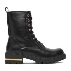 Trzewiki JENNY. Czarne botki damskie Jenny, bez wzorów, bez obcasa, na płaskiej podeszwie, bez zapięcia. Za 129.99 zł.