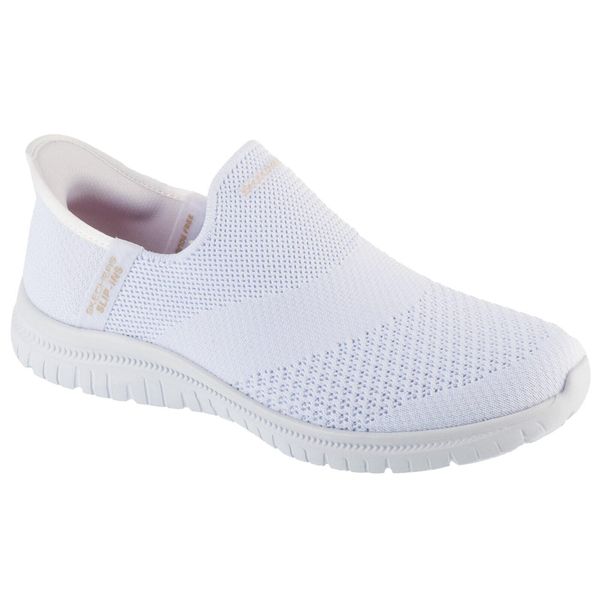 Buty sportowe Sneakersy damskie, Slip-ins: Virtue - Sleek. Białe obuwie sportowe damskie Skechers, bez wzorów, bez zapięcia, trekkingowe, Skechers Sport. Za 269.99 zł.