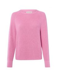 Marc O'Polo Sweter damski z dzianiny Kobiety Bawełna (100%) różowy jednolity, S. Czerwone swetry nierozpinane damskie Marc O'Polo, s, bez wzorów, z bawełny, bez kołnierzyka, bez ramiączek. Za 559.00 zł.