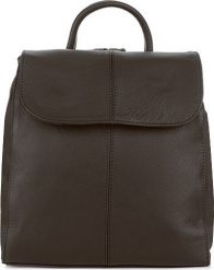 Krateczka Brązowy plecak skórzany damski POLSKI B5 z klapą S41. Brązowe plecaki damskie Krateczka, bez wzorów. Za 214.49 zł.