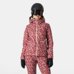 Damska kurtka narciarska Helly Hansen St. Moritz 2.0. Czerwone kurtki sportowe damskie Helly Hansen, na zimę, bez wzorów, bez ramiączek, bez kaptura, narciarskie. W wyprzedaży za 2,573.50 zł.