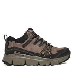 Trekkingi Skechers. Brązowe botki męskie Skechers, bez wzorów, sportowe, bez obcasa, bez zapięcia. Za 339.99 zł.