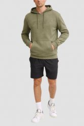 GUESS Zielona męska bluza z kapturem Aldwin, Rozmiar M. Zielone bluzy męskie Guess, m, z aplikacjami, bez ramiączek, z kapturem. W wyprzedaży za 215.99 zł.