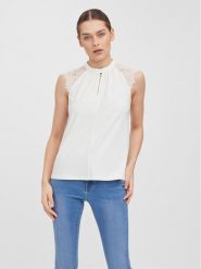 Vero Moda Bluzka Milla 10226072 Biały Regular Fit. Białe bluzki damskie Vero Moda, xxl, bez wzorów, z syntetyku, bez kołnierzyka, bez ramiączek. Za 69.99 zł.