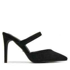 Klapki DeeZee. Czarne klapki damskie DeeZee, bez wzorów, bez obcasa, bez zapięcia. Za 139.99 zł.