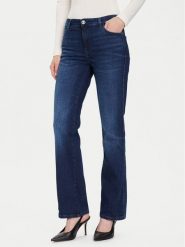Guess Jeansy W5BA15 D0791 Niebieski Straight Fit. Niebieskie jeansy damskie Guess, z aplikacjami, z bawełny. Za 439.99 zł.