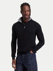 KARL LAGERFELD Kardigan 655004 564399 Czarny Regular Fit. Czarne swetry męskie KARL LAGERFELD, m, bez wzorów, z wełny, bez kołnierzyka, bez ramiączek. Za 839.99 zł.