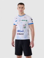 4F Koszulka meczowa replika domowa z sezonu 2024/2025 męska 4F x Ślepsk Malow Suwałki - multikolor L. Koszulki sportowe męskie 4F, l, bez wzorów, z dzianiny, bez ramiączek, na fitness i siłownię. Za 99.99 zł.