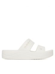 Crocs Klapki BAYA PLATFORM SANDAL 208188-100 Biały. Białe klapki damskie Crocs, bez wzorów, z tworzywa sztucznego, bez obcasa, bez zapięcia. Za 139.99 zł.