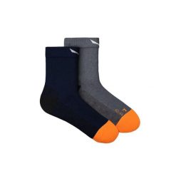 Skarpety trekkingowe męskie Mtn Trn Am Qrt. Niebieskie skarpety męskie Salewa, bez wzorów, z wełny. Za 110.55 zł.