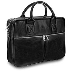 Torba męska skórzana Tizano TM11 czarna. Czarne torby na ramię męskie TIZANO, z jeansu, na ramię. Za 455.99 zł.