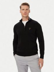 Aeronautica Militare Sweter 262MA1670UL00506 Czarny Regular Fit. Czarne swetry męskie Aeronautica Militare, m, bez wzorów, z bawełny, bez kołnierzyka, bez ramiączek. Za 569.99 zł.