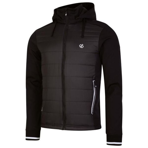 Kurtka turystyczna męska Dare2b Shield softshell. Czarne kurtki męskie Dare 2B, m, bez wzorów, z materiału, bez kaptura, rowerowe. Za 327.36 zł.