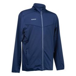 Kurtka treningowa do hokeja na trawie męska Korok FH900. Niebieskie kurtki męskie KOROK, l, bez wzorów, z elastanu, sportowe, bez kaptura. W wyprzedaży za 139.99 zł.